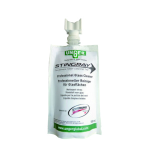 Window: UNGER STINGRAY GLASS CLEANER (POUCHES) 150ML
