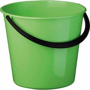 Bucket Caddy: 9L GREEN PLASTIC BUCKET