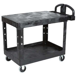 Janitor Trolleys: RUBBERMAID FLAT SHELF UTILITY CART
