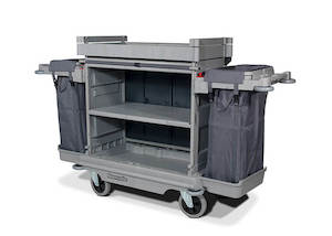 Janitor Trolleys: NUMATIC NU-KEEPER HOUSEKEEPING TROLLEY | 2 BAGS