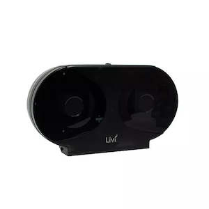 Toilet Paper: LIVI JUMBO DISPENSER BLACK | DOUBLE