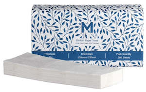 Hand Towel Paper: M SLIMFOLD PAPER TOWELS 1PLY 200SHEET X 20PC