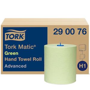 Hand Towel Paper: TORK H1 MATIC GREEN HAND TOWEL | 2PLY 150M X 6 CARTON
