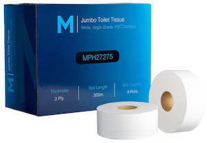 M JUMBO TOILET TISSUE 1PLY 300M X 8PC