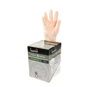 Gloves: BASTION PROGENICS VINYL CLEAR GLOVES CARTON 8 X 200PK