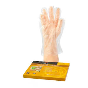 BASTION PE CLEAR GLOVES CARTON 100 X 100PK