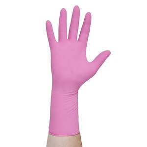 Gloves: NITRILE EXAMINATION GLOVE 100PC | PINK (with aloe vera)