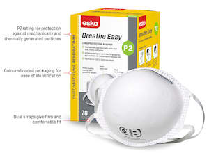 Masks: ESKO BREATHEEASY P2 NON VALVED MASK | 20PK