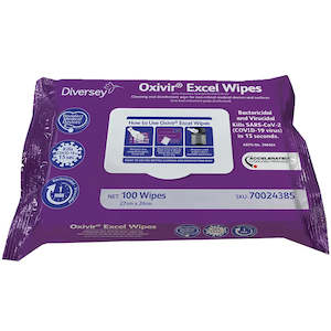 Wipes: DIVERESEY OXIVIR EXCEL WIPES 100PC PACKET