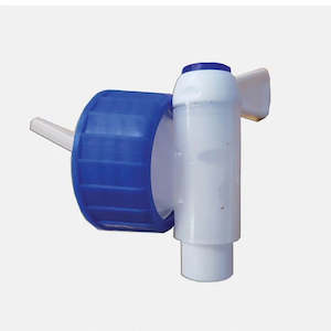 Bottle Caps: TAP LID FOR 5L 12MM SMOOTH FLOW TAP WHITE/BLUE SPIGOT PLUG