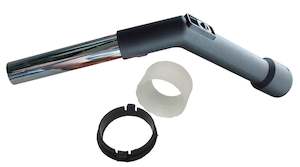 Pipes: BENT END PLASTIC/CHROME TIP 32MM