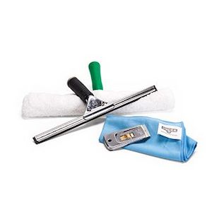 Window Squeegee: UNGER PRO WINDOW CLEANING 4-in-1 ADVANCED KIT