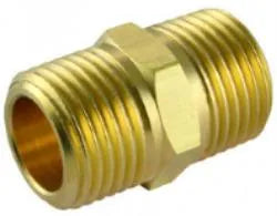 BRASS STRAIGHT DOUBLE NIPPLE