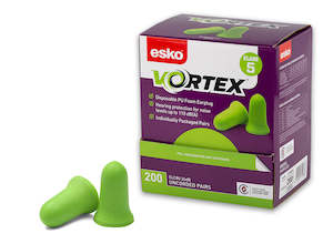 VORTEX EARPLUGS GREEN UNCORDED
