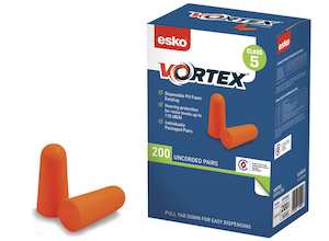 ESKO VORTEX EARPLUGS ORANGE UNCORDED