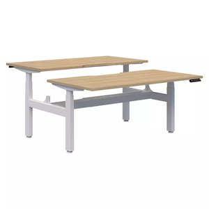 Orderlyemails Recommended: Pintari 2 Pod Back to Back - Dual Motor Standing Desk - White Base