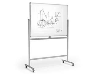 Boyd Mobile Pivoting Whiteboard Porcelain (Ceramic)