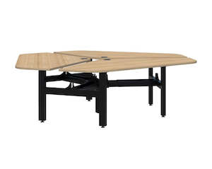 Shared Desks: Pintari Fixed Height 120° Rotor 3 Pod Desk
