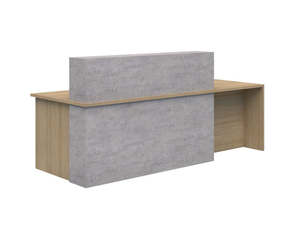 Workstation Desks: Accent Block Reception Counter with Wheelchair Access