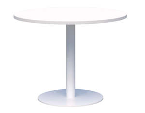 Accent Classic Round Meeting Table - White Base
