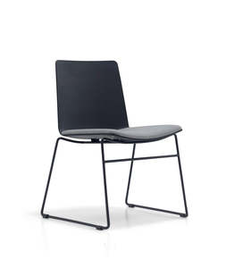 Meeting Room Visitor Chairs: Mobel Maven Sled Chair - Padded Seat