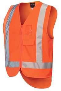 Safety Wear: Hi-Visibility Vest - Fluoro Orange TTMC - with custom text options