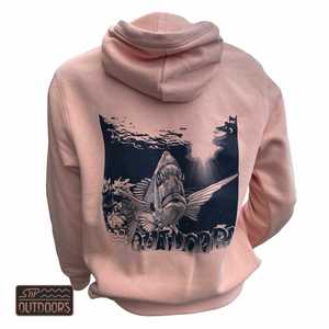 Safety Wear: SnP Outdoors Fishing Hoodie - Dusty Rose with Snapper