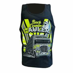 SnP Safety Custom Hi-Vis Back Country Hauler Trucking Singlet