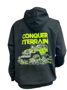 SnP Outdoors Conquer the Terrrain 4x4 tee - Fluoro yellow FJ40