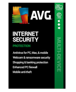 Products: AVG Internet Security 2021 10 Devices 3 Years Global