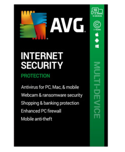 Products: AVG Internet Security 2021 10 Devices 3 Years Global