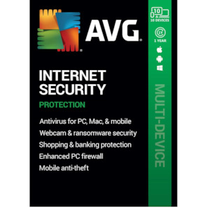 AVG Internet Security 2021 10 Devices 1 Year Global
