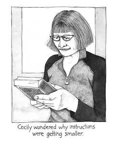 card: Instructions Getting Smaller Cecily Card