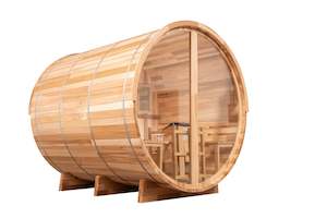 Saunas: Cedar Sauna with Scenic View Porch XL - 6-8 Person