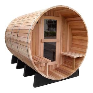 Saunas: Cedar Barrel Sauna with Porch - 2-4 Person