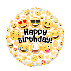 ADD ON: Emoji Birthday Helium Balloon (URGENT COURIER DELIVERY ONLY)