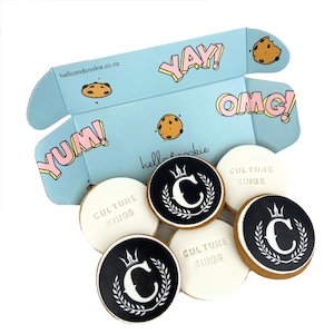 Corporate 1: Branded Photo + Text Cookies - 6 Pack