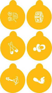 Cookie Stuff: Large Baby Cupcake/Cookie Stencil Set 3"