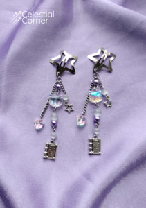 Hair Accessories: Purple Fairytale Cat Hairclips