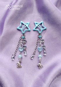 Hair Accessories: Blue Bear Star Hairclips