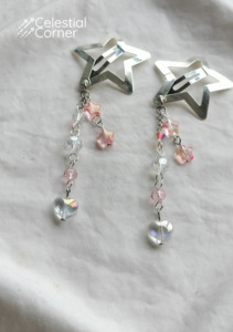 Hair Accessories: Pink Star Hairclips