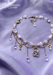 Purple Bear Necklace