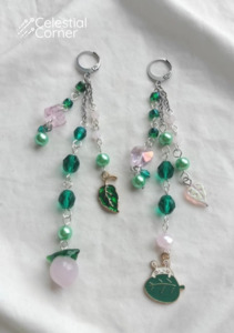 Peachy Green Earrings