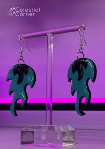 NEW Blue Flame Earrings