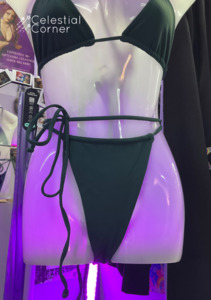 Salt Suit Swim Lounge: Ibiza Bikini Bottoms Matte Forrest Green