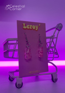 Pink Gummy Bear Earrings