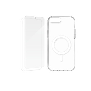 Phone Case And Screen Protector Bundle: Apple iPhone 8 iPhone SE 2 Screen Protector + Transparent MagSafe Case Bundle