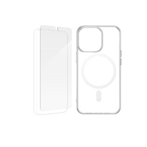 Phone Case And Screen Protector Bundle: Apple iPhone 11 Pro Screen Protector + Transparent MagSafe Case Bundle
