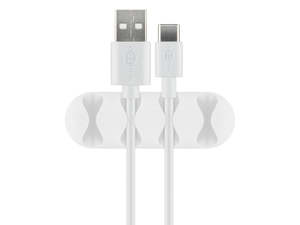 Accessories: Goobay Cable Management 4 Slots  white