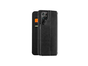 Phone Cases: 3sixT SlimFolio - Samsung GS22 Ultra - Black